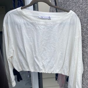 Zara long sleeve cropped top